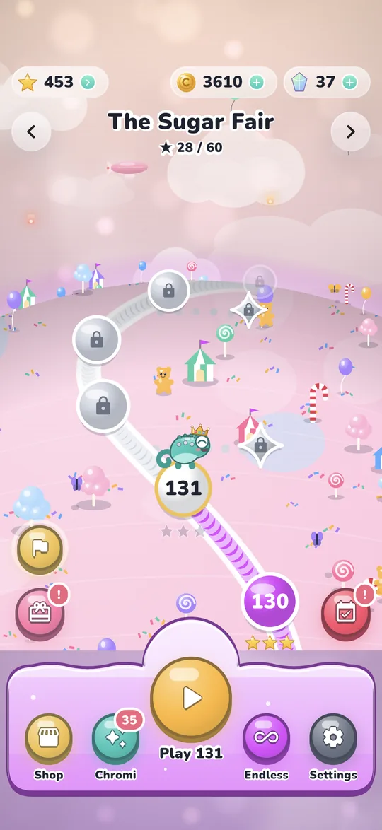 Hold On, Chromi! screenshot: Bring colour back to ten worlds